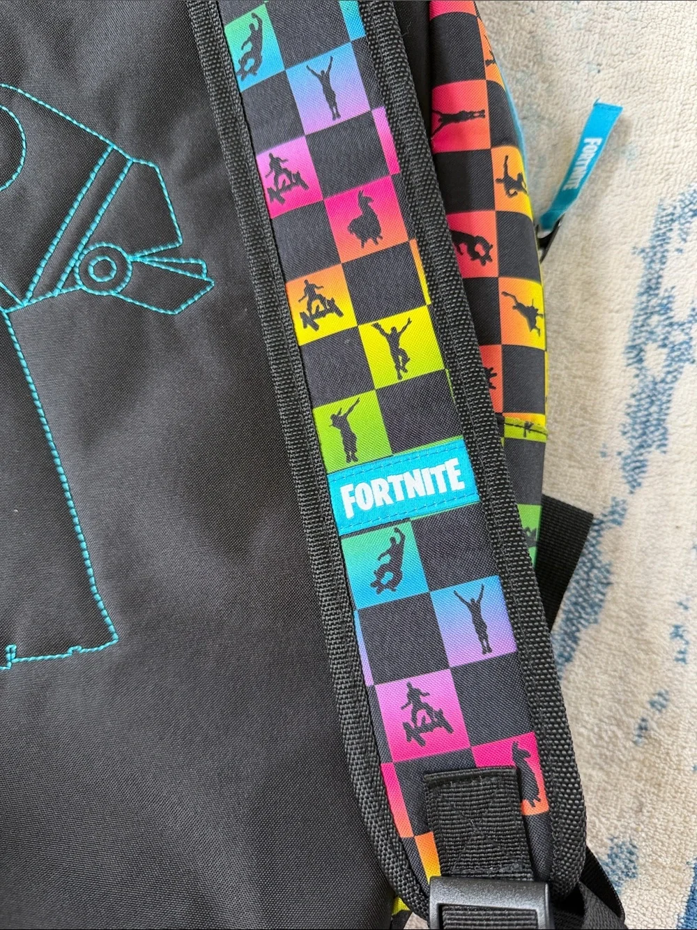 Fortnite Men's Rainbow Checkered Backpack - Multicolor